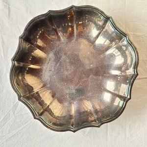 Vintage Oneida footed silver serving platter